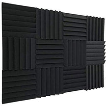 Load image into Gallery viewer, a wall of black acoustic foam
