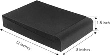 Load image into Gallery viewer, a black box with size and measurements with text: '1.8 inch 12 inches 8 inches'