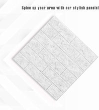 Load image into Gallery viewer, a white square tile with a white background with text: &#39;Spice up your area with our stylish panels!&#39;
