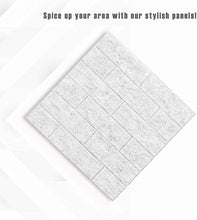 Load image into Gallery viewer, a white square tile with a white background with text: 'Spice up your area with our stylish panels!'