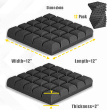 Load image into Gallery viewer, a diagram of a black cube with text: 'Dimensions 12 Pack Width=12' Length=12"'