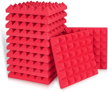 Load image into Gallery viewer, a stack of red sound proof foam
