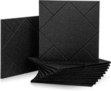 Load image into Gallery viewer, a stack of black square tiles