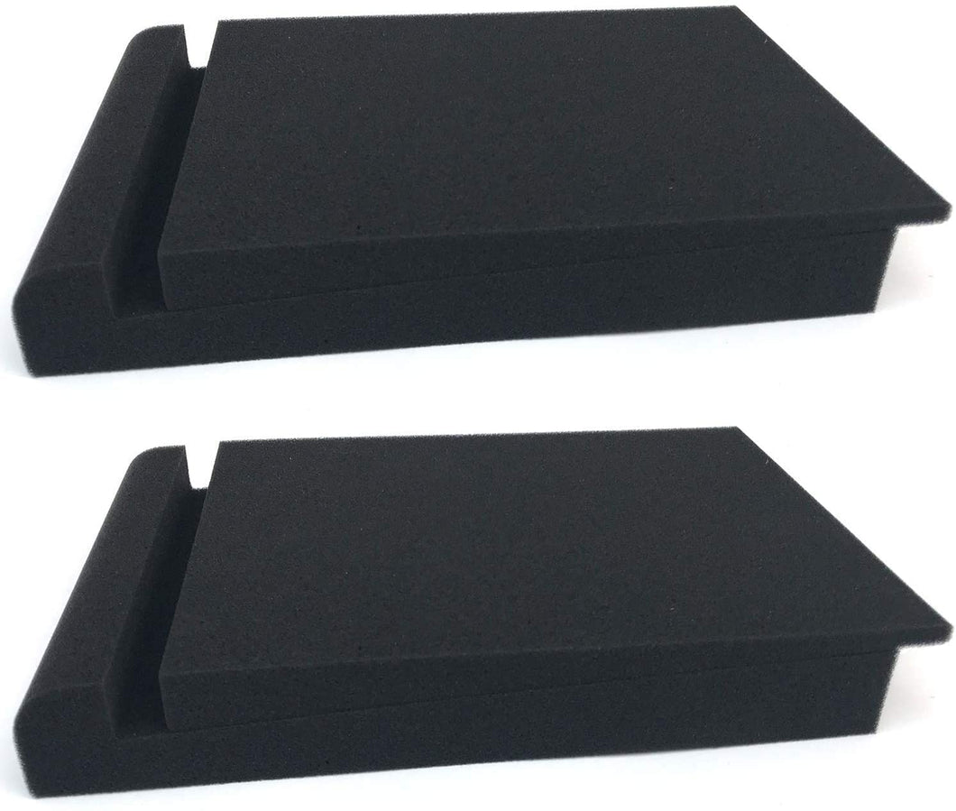 a black foam pad with a white background