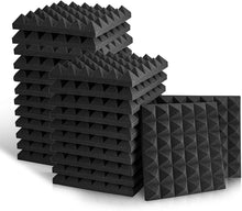 Load image into Gallery viewer, a stack of black soundproofing foam
