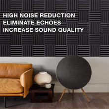 Load image into Gallery viewer, a couch and a round object in front of a wall with text: &#39;HIGH NOISE REDUCTION ELIMINATE ECHOES INCREASE SOUND QUALITY&#39;
