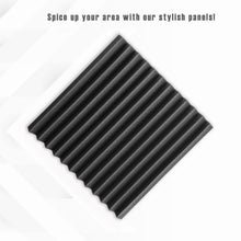 Load image into Gallery viewer, a black square with a white background with text: 'Spice up your area with our stylish panels!'
