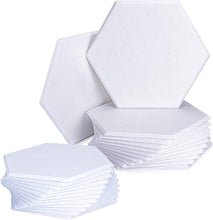 Load image into Gallery viewer, Acoustic Sound Proof 12" x 14" x 0.4" Hexagon Beveled Edge Tiles
